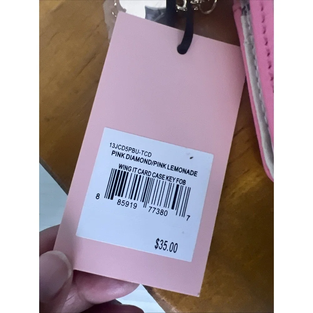 NWT Juicy Couture Wing It Card Case Key‎ Fob Wallet - Pretty Pink! - Butterfly